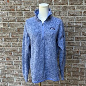 Patagonia Women's Heathered Blue Quarter-Zip Fleece